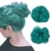 iLUU 2Pcs Green Hair Buns Synthetic Hair Extensions Wig Hairpiece Wavy Curly Thick Donut Chignons Extensions Messy Bun Extension Hairpieces Wig for Women #5126 (2pcs) #5126-green
