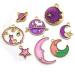 24-Piece Assorted Gold Plated Celestial Cat Charms for DIY Jewelry Making - Purple Enamel Earrings Necklace Bracelet Crafting (M582) - Buy Online on GoSupps.com