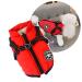 Dog winter coat with dishes outdoor warm little dog jacket cold weather padded dog vest clothing for cats puppies small dogs L red