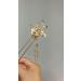 Yuri Handmade Pearl Shell Hairpin Clasp - Chinese Traditional Style Brass Wedding Hair Decoration - Buy Online on GoSupps.com
