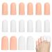 8 pc Gel Toe Cap Silicone Toe Protector Toe Guards Cushion for Corn Callus (8 Small (White))