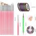 Nail Art Tools Nail Painting Brushes Dotting Pens Designers Manicure Tapes Pink Kit Nail Painting Brushes Dotting Tools - Buy Online on GoSupps.com