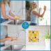 Harps&Seb Reusable Swedish Dishcloths Super Absorbent 6 Pack with Hanging Clips - Odorless Non Scratch Cellulose & Cotton Dish Towels for Kitchen - Washable & Eco-Friendly - Give Me Lemons - Buy Online on GoSupps.com