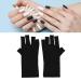 Fingerless UV Protection Manicure Gloves 2 Pairs UV Gloves Excellent Elasticity Art UV Blocking Gloves for Nail Gel Dryer Professional Fingerless Gloves for Protecting Hands from UV Nail Lamp Black - Buy Online on GoSupps.com