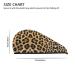 Rough Leopard Print Coral Velvet Dry Hair Cap | Perfect for Home Travel Pools Beaches & Baths - Buy Online on GoSupps.com