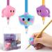 Writing aid for Abbey Children Firesara Original owl pencil handwriting ergonomic 3-finger sets writing learning aid for trainer Handwriting correction Righties and Lefties 3 pieces colored+pink+purple