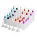 30 Pcs Mixed Sized Precision Tip Applicator Bottles with Multicoloured Tips  Comes with 5 Pcs Mini Funnel for DIY Quilling Craft  Acrylic Painting  Small Gluing Projects  Oiler Bottle