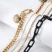 Rumtock Black Acrylic Chunky Chain Necklace with Coin Pendant - Statement Gold Jewelry for Women and Girls - Buy Online on GoSupps.com