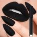 Black Matte Liquid Lipstick - Long Lasting, Pigmented Lip Gloss for Women & Girls | Waterproof & Non-stick Cup Lip Glaze - 0.10 Fl Oz - Buy Online on GoSupps.com