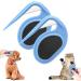 PET Knotting Comb 2024 New de-filion knife cat with steel blade 3 in 1 multifunctional hair removal comb de-filion knife cat splitter fur-tubular de-tubing ridge for dogs (blue)