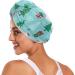 Microfiber Hair Drying Towel for Women - Christmas Snowman Motif 2 Pack - Quick Drying Hair Turban with Buttons - Buy Online on GoSupps.com