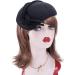Lawliet Black Teardrop Women's Felt Fascinator Tam Beret Casque Cocktail Hat - Buy Online on GoSupps.com