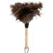 Kioiner Ostrich Feather Duster 34cm/13.3inch Antistatic Natural Ostrich Feather Duster Fluffy Feather Duster with Wooden Handle for Home Office Car Keyboard Blinds Bookcase Furniture