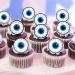 PRECUT Eyeball Cupcake Toppers Eyeballs Edible Cake Decorations Edible Halloween Decorations Halloween Cupcake Toppers Creepy Eye Cake Toppers (12) - Buy Online on GoSupps.com