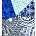 Blue Moroccan Tiles Flannel Washable Kids Lunchbox Napkins 5 Pack - 12x12 inches - Buy Online on GoSupps.com