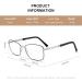 RB Pilot Blue Light Blocking Reading Glasses for Women - Metal Frame Spring Hinge Stylish Black & Silver Design - 1.0x Magnification - Buy Online on GoSupps.com