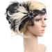 Art Deco 1920s Flapper Headband with Feather, Gatsby Costume Peacock Hair Accessory - Style 63 - Buy Online on GoSupps.com
