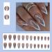 Justotry 24 Pcs Stiletto False Nails Medium - Butterfly White French Press on Nails | Nail Glue & Almond Stick on Nails for Women - Buy Online on GoSupps.com