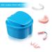 Denture Case with Strainer - Dental Orthodontic Retainer Storage Box (Blue) - Buy Online on GoSupps.com