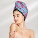 Hair Towel Wrap with Button - Quick Drying Towel Turban for Girls - Butterfly Design - Buy Online on GoSupps.com