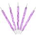 Double Sided Brush Nail Liner Brush - 5 Pieces Nail Liner Brush Dotting Pen | Double Sided Nail Dotting Drawing Tool Multifunctional Nail Brushes Nail Liner Brush Dotting Pen purple - Buy Online on GoSupps.com