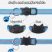 Taglory Reflective Cat Collar with Safety Clasp & Bell - Adjustable 2-Pack for Kittens - Light Blue (15-20cm) - Buy Online on GoSupps.com