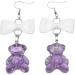 Feyley Fashion Bowknot Earrings | Colorful Resin Dripping Bear Trailer Danglers | Unique Cartoon Sweets Jewelry Gift - Buy Online on GoSupps.com