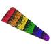Rainbow Bubbles Microfiber Hair Towel Wrap for Women 10 Inch X 26 Inch Super Absorbent Hair Turban with Button