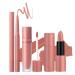 Jiimhte Lip Liner and Lipstick Set Matte Lipstick Lip Gloss - 3 Long Lasting Lip Pencils Velvet Lip Pencil Set Natural Makeup for