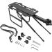 HTTMT Bicycle Rear Rack Fender Luggage Rack Seat with Adjustable Metal Side Wing - ET-BIKE-RACK004-BK - Buy Online on GoSupps.com
