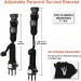 NVioAsport 20-in-1 Survival Paracord Bracelet with SOS LED Light, Fire Starter, Compass, Whistle Ideal for Camping, Hiking, Fishing | Adjustable Gear Kit in Black - Buy Online on GoSupps.com