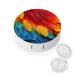 Contact Lens Case Fantastic Parrot Feather Print Plastic Contact Lens Case contact Lens Care Box ontact Lens Travel Box