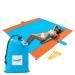 Ownitt Large Sand Free Travel Beach Blanket with Pocket - 83X 79" Pocket Blanket- 100%Waterproof Beach Mat with Ground Stakes & Carabiner Clip - Portable Blanket for Hiking, Picnic, Festival, Concert