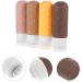 Travel Shampoo & Conditioner Set - Portable Silicone Toiletries Bottles | Empty Lotion Squeeze Bottles for International Shipping - Buy Online on GoSupps.com