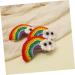 FOMIYES 2 Pairs Rainbow Barrettes Girls Hair Clips Rainbow Hair Barrette Hair Bow Felt Rainbow Applique Knitted Headwear Kids Hair Clips Knitting Rainbow Patches Yarn Child To Weave Alloy - Buy Online on GoSupps.com