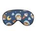 Sleep Mask Cute Hedgehog Galaxy Light Blocking Eye Mask for Sleeping with Adjustable Strap Soft Eye Sleep Shade Cover for Men Women