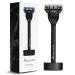 Bolin Webb Generation Razor for Men featuring Gillette Fusion5 Blade and Lightweight Aluminum Handle - Limited Edition Muhammad Ali Razor with a Stand and Sleek Finish for a Smooth Shaving Experience
