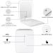 Canyfne 80 LED Lighted Travel Makeup Mirror | Touch Screen, 3 Colors Dimmable | USB Rechargeable, Compact & Portable Vanity Mirror - White - Buy Online on GoSupps.com