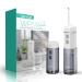 Portable Water Flosser Mini Cordless Irrigador Dental with 3 Modes Rechargeable Travel Water Flosser for Teeth IPX7 Waterproof Teeth Cleaning and Flossing WF510 (Silver)