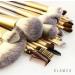 Glamza Pro 12pc Champagne Face Eye Brow Lip Contour MakeUp Brushes Set In White Pouch - Buy Online on GoSupps.com