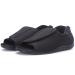 WCXTY Unisex Open Toe Edema Slippers Adjustable Clasp Width Diabetic Slippers Breathable Hammer Toes Swollen Feet (Color : Black Size : 7) 7 Black