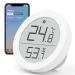 Qingping thermometer Hygrometer Sensor works with Homekit (works only with iOS) via thread or bluetooth wireless internal temperature and moisture monitor with e-link display t version (Works with Apple Home and Qingping+)