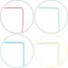 100Pcs Colorful Disposable Plastic Curved Drinking Straws Wedding Party Bar Drink Accessories Birthday Reusable Straw - Buy Online on GoSupps.com