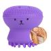 Octopus Shape Silicone Facial Cleansing Brush - Manual & Waterproof - Purple - Buy Online on GoSupps.com