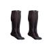 B-Driven Sports Knee High Compression Socks with 20-30 mmHG Scale for Blood Circulation. Black (2 Pairs) I