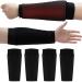 2 Pair Martial Arts Taekwondo Karate Training Cloth Forearm Pad Protective Sleeve Arm Guards Football Arm Pads Taekwondo Sparring Gear for Karate Taekwondo Martial Arts Sparring Black