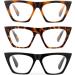 LADEESSE Oversized Reading Glasses for Women - 3 Pack Blue Light Blocking Computer Readers 1.5x Mix Color - Stylish Oprah Style Readers - Buy Online on GoSupps.com