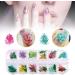 Dried Flowers Nail Stickers - 36 Pc 3D Resin Flower Art Kit with Curved Tweezer | DIY Nail Decor Accessories - Buy Online on GoSupps.com