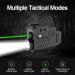 SOLOFISH 700/ 500lm Tactical Flashlight Compatiable for Full Size and Compact with Rail  Green/Red/Blue Beam and White LED Combo with Strobe Function  Adjustable Green Laser Light Combo 700lm Slidable 2in1 Combo - Buy Online on GoSupps.com
