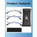 JM 3-Pack Frameless Blue Light Blocking Reading Glasses for Men - Mixed Color 1.0X Computer Readers - Buy Online on GoSupps.com
